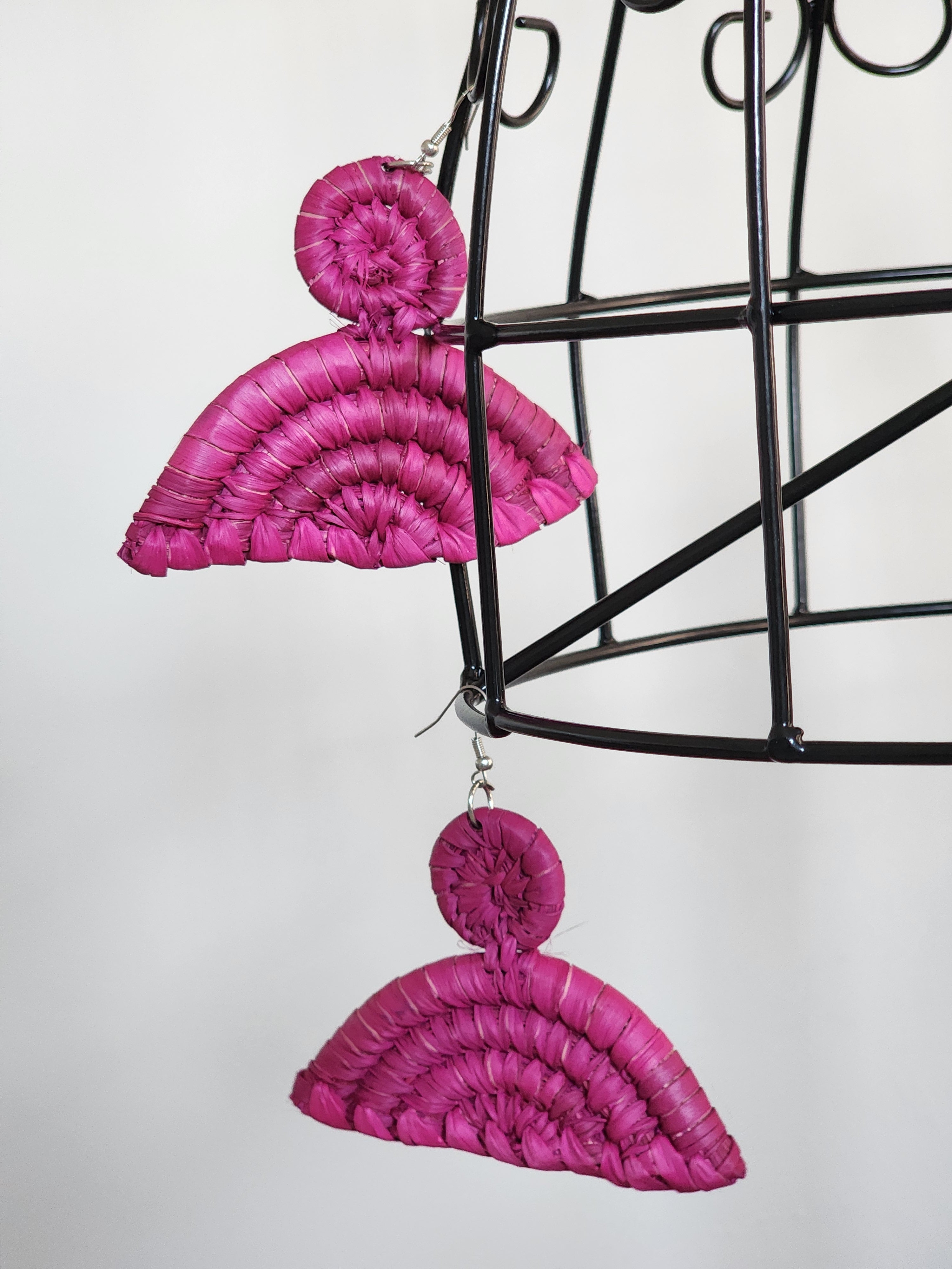 LONDON pair - Handmade Raffia Statement Earrings | Boho Summer Accessory | Gift for Her