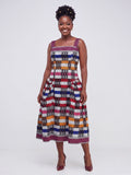 ZEE Side Ruffle Ankara Dress