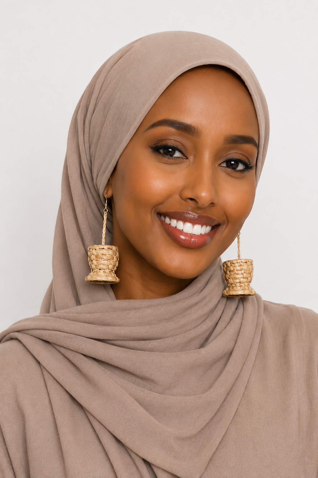 SNOW Handcrafted Raffia Statement Earrings