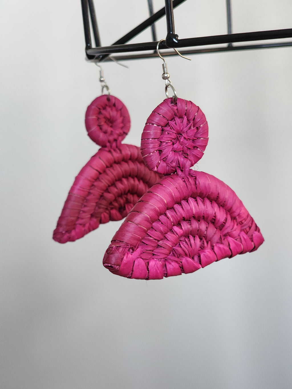 LONDON pair - Handmade Raffia Statement Earrings | Boho Summer Accessory | Gift for Her