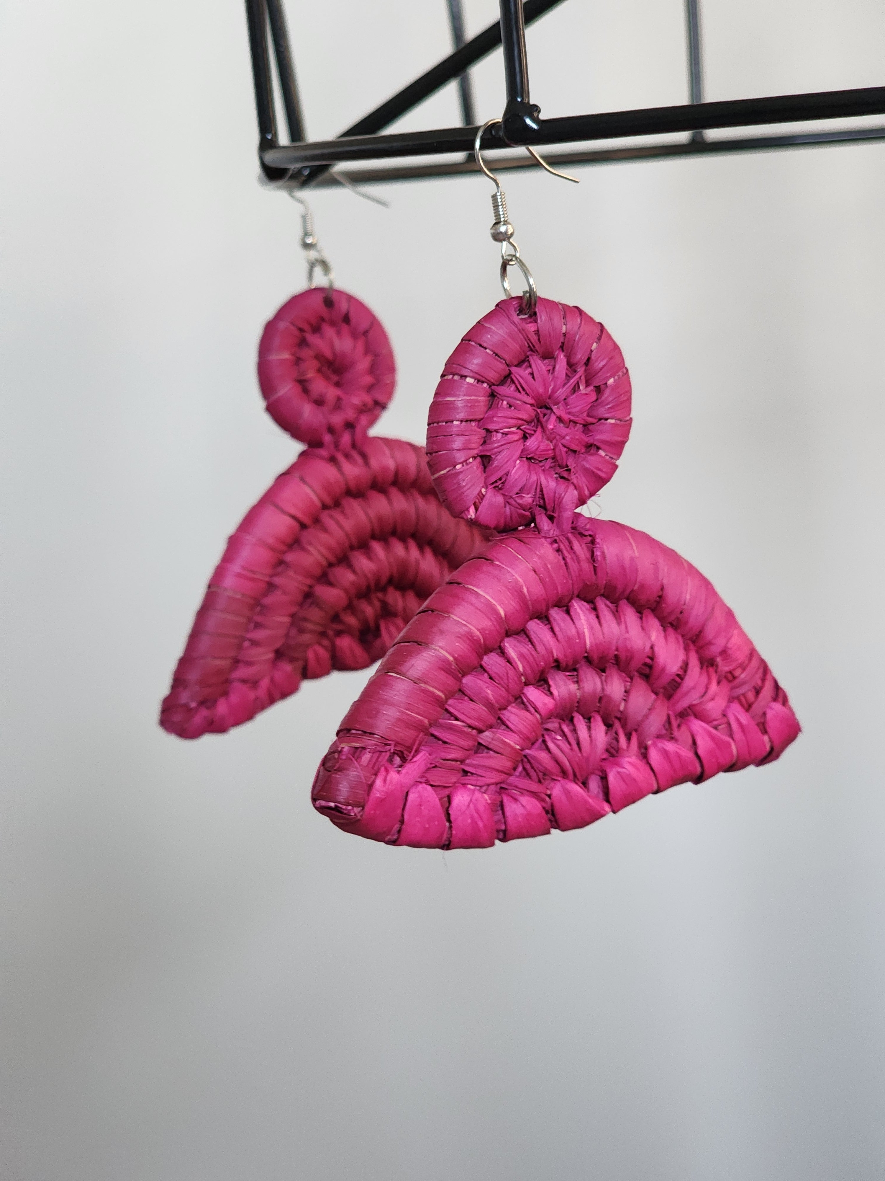 LONDON pair - Handmade Raffia Statement Earrings | Boho Summer Accessory | Gift for Her