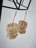 SNOW pair - Handmade Raffia Statement Earrings | Boho Summer Accessory | Gift for Her