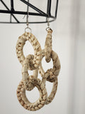 SIMBI pair - Handmade Raffia Statement Earrings | Boho Summer Accessory | Gift for Her