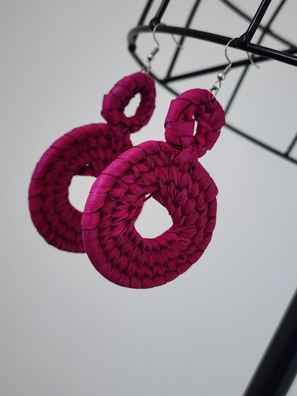 ZION pair - Handmade Raffia Statement Earrings | Boho Summer Accessory | Gift for Her