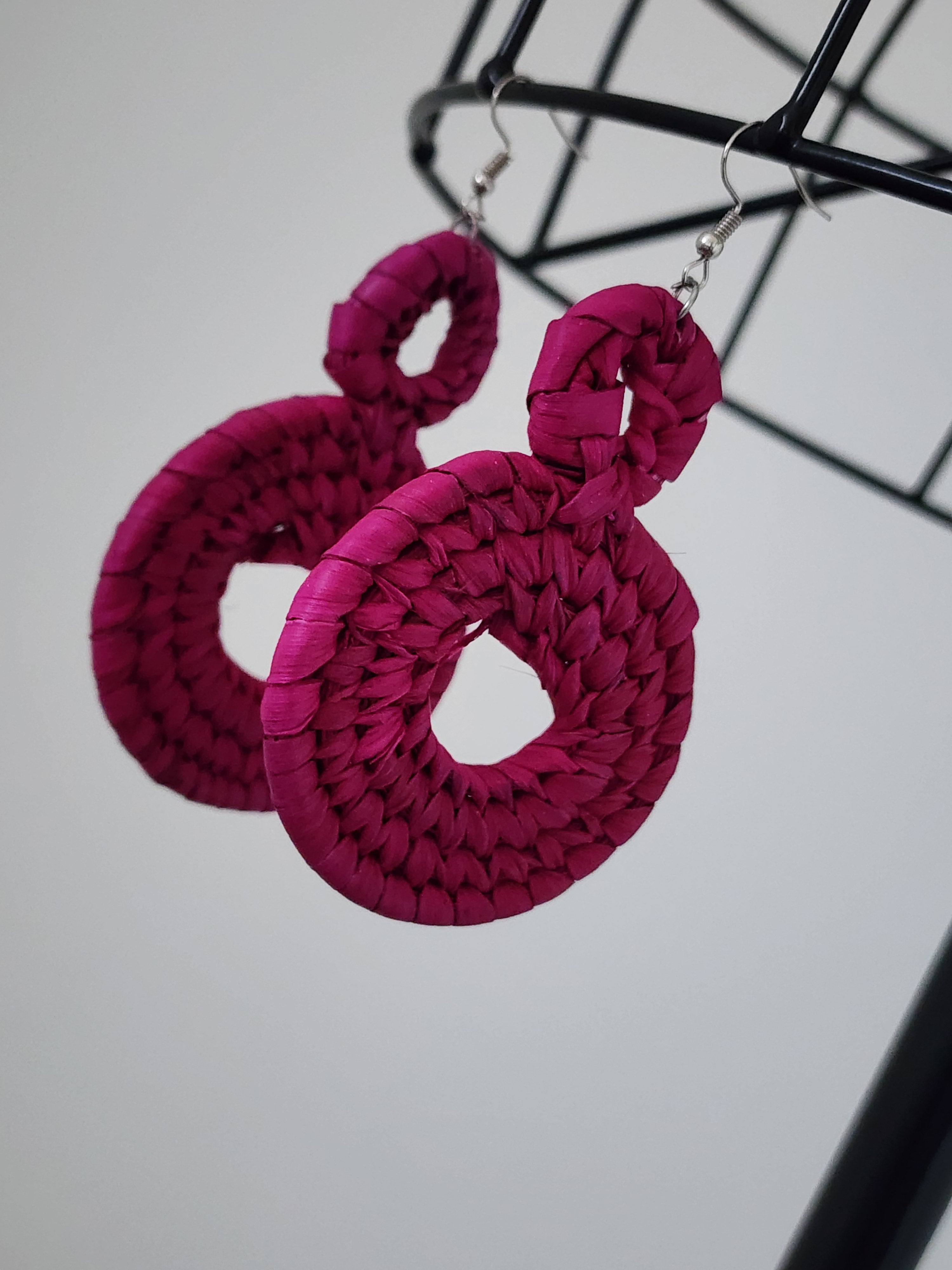 ZION pair - Handmade Raffia Statement Earrings | Boho Summer Accessory | Gift for Her