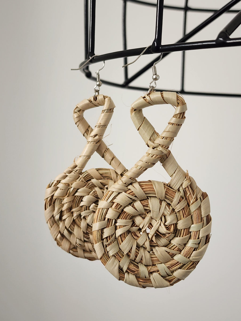 NADIA pair - Handmade Raffia Statement Earrings | Boho Summer Accessory | Gift for Her