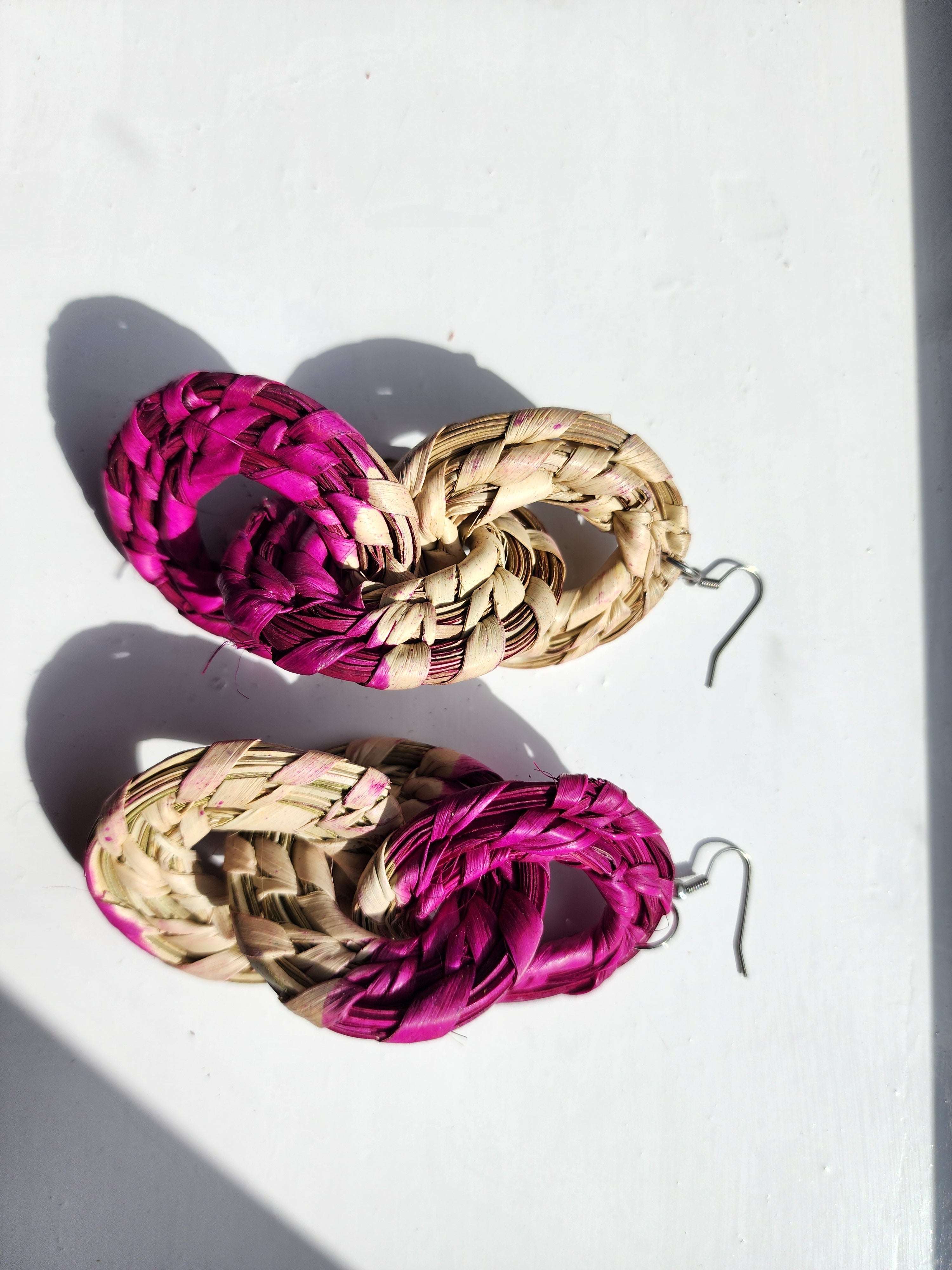 MAY pair - Handmade Raffia Statement Earrings | Boho Summer Accessory | Gift for Her