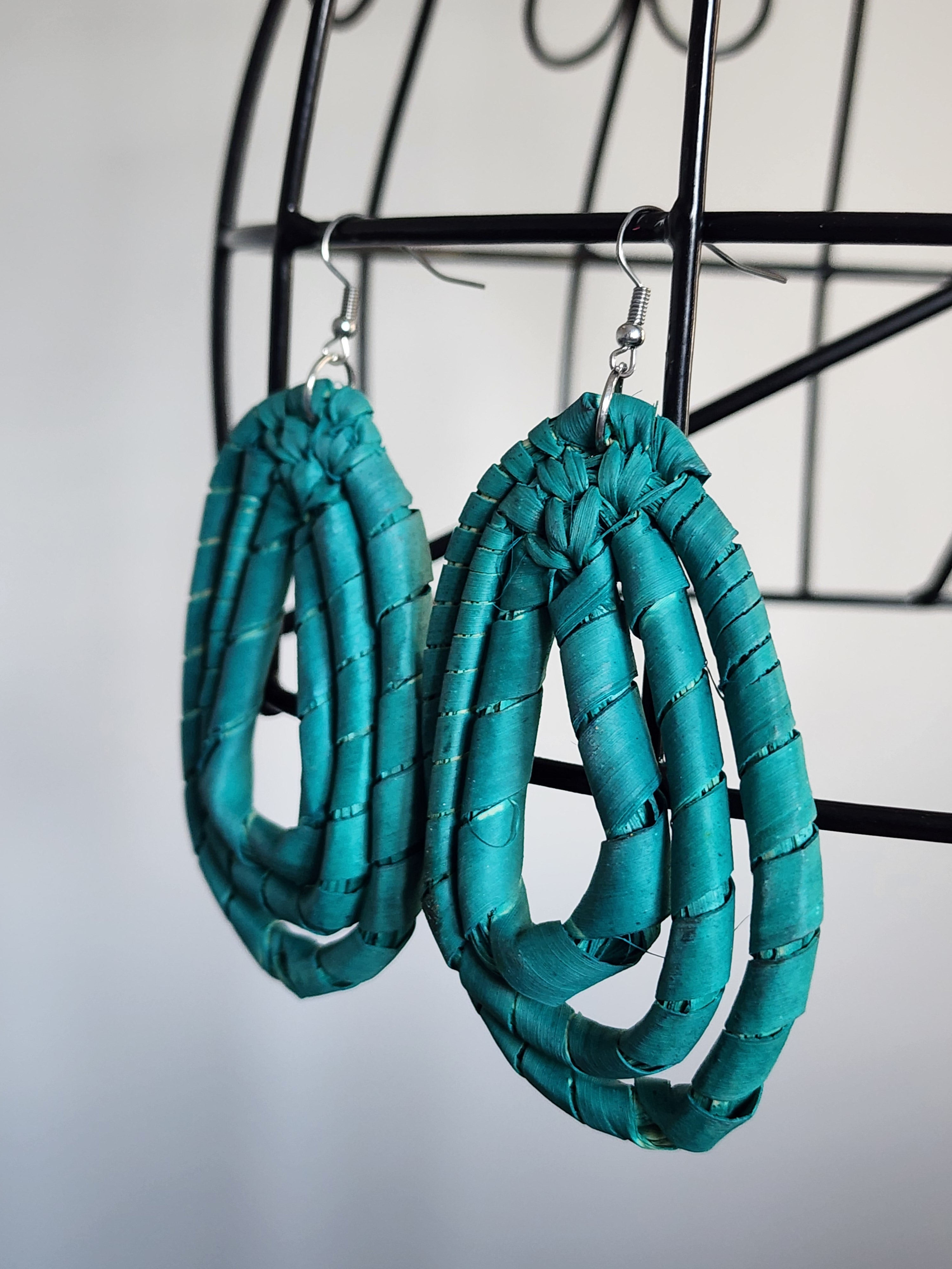 JULY pair - Handmade Raffia Statement Earrings | Boho Summer Accessory | Gift for Her