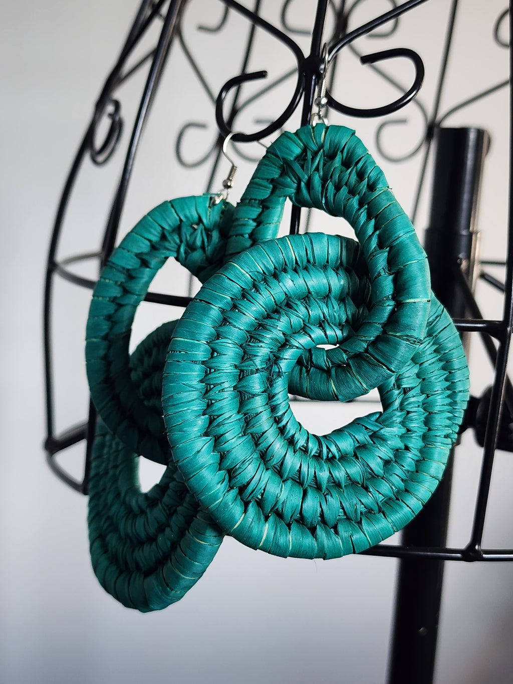 BRAVADO pair - Handmade Raffia Statement Earrings | Boho Summer Accessory | Gift for Her