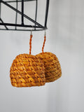 LADI pair - Handmade Raffia Statement Earrings | Boho Summer Accessory | Gift for Her