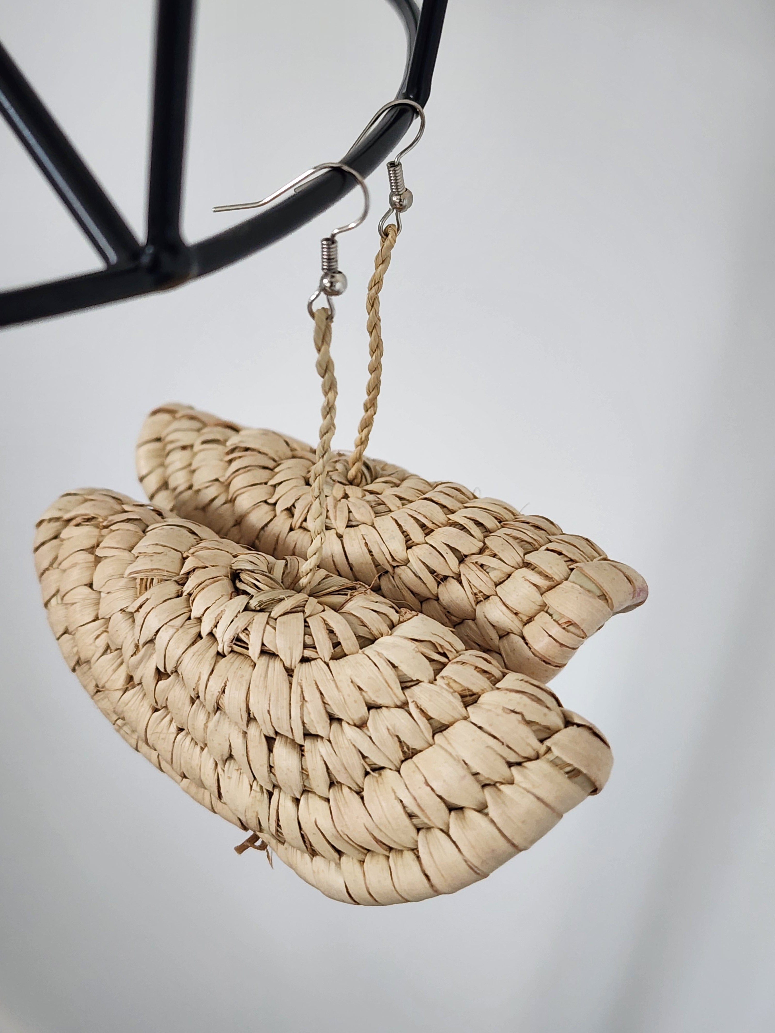 SHEILA pair - Handmade Raffia Statement Earrings | Boho Summer Accessory | Gift for Her