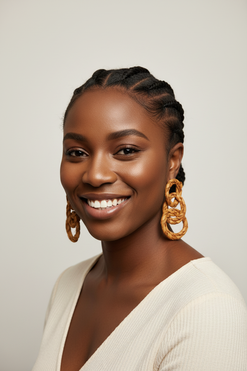 AUGUST Handcrafted Raffia Statement Earrings