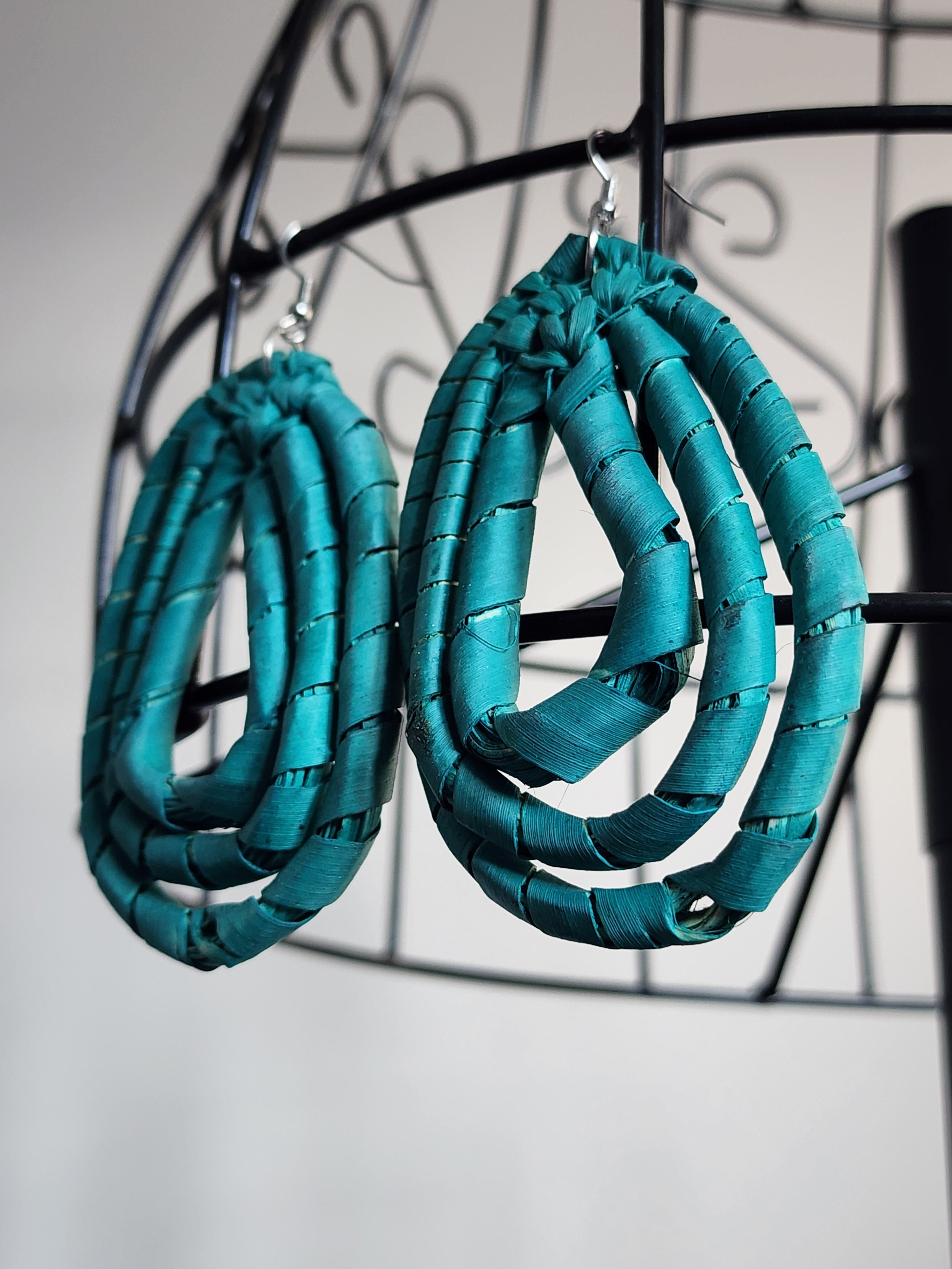 JULY pair - Handmade Raffia Statement Earrings | Boho Summer Accessory | Gift for Her