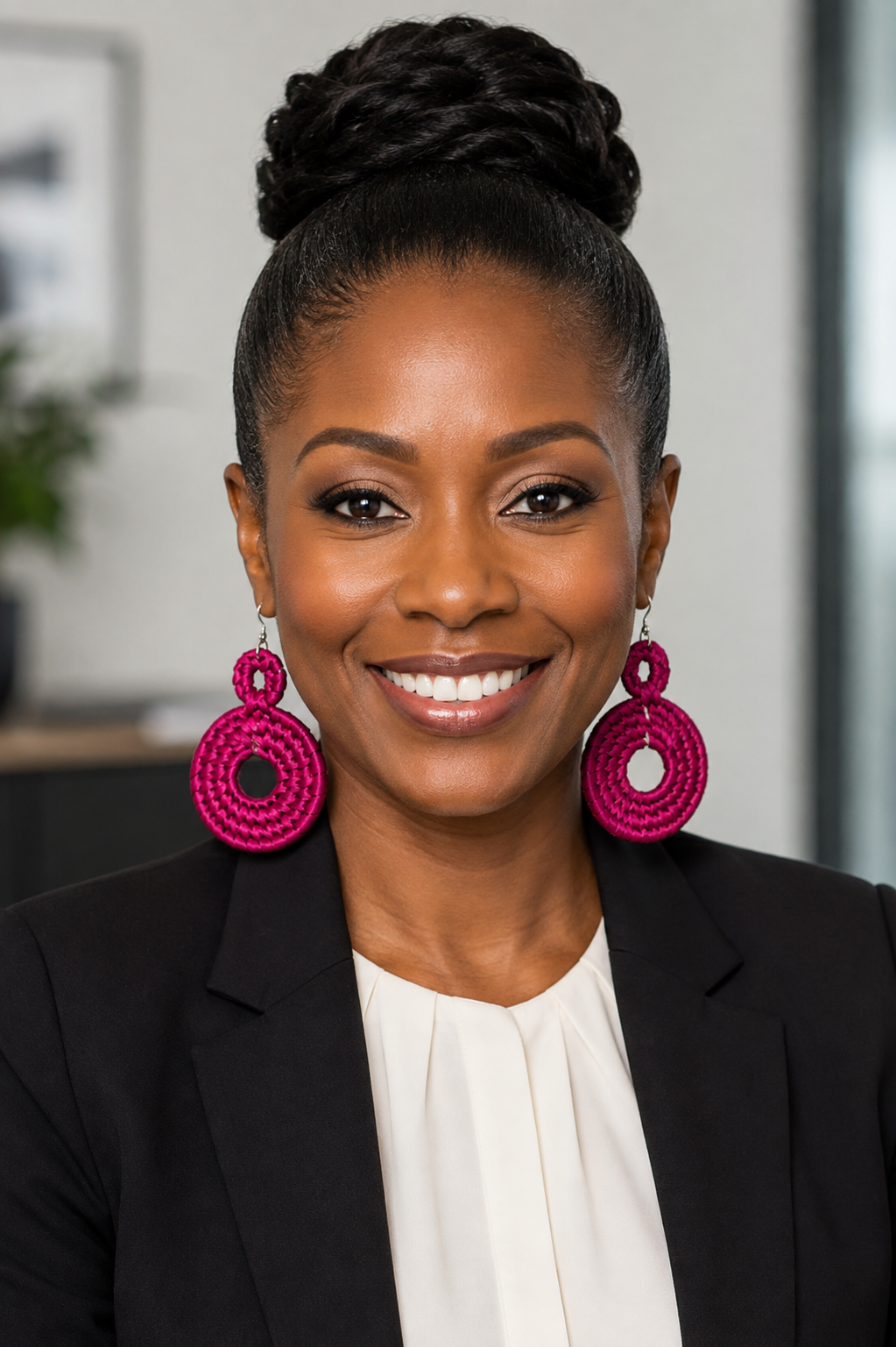 ZION Handcrafted Raffia Statement Earrings