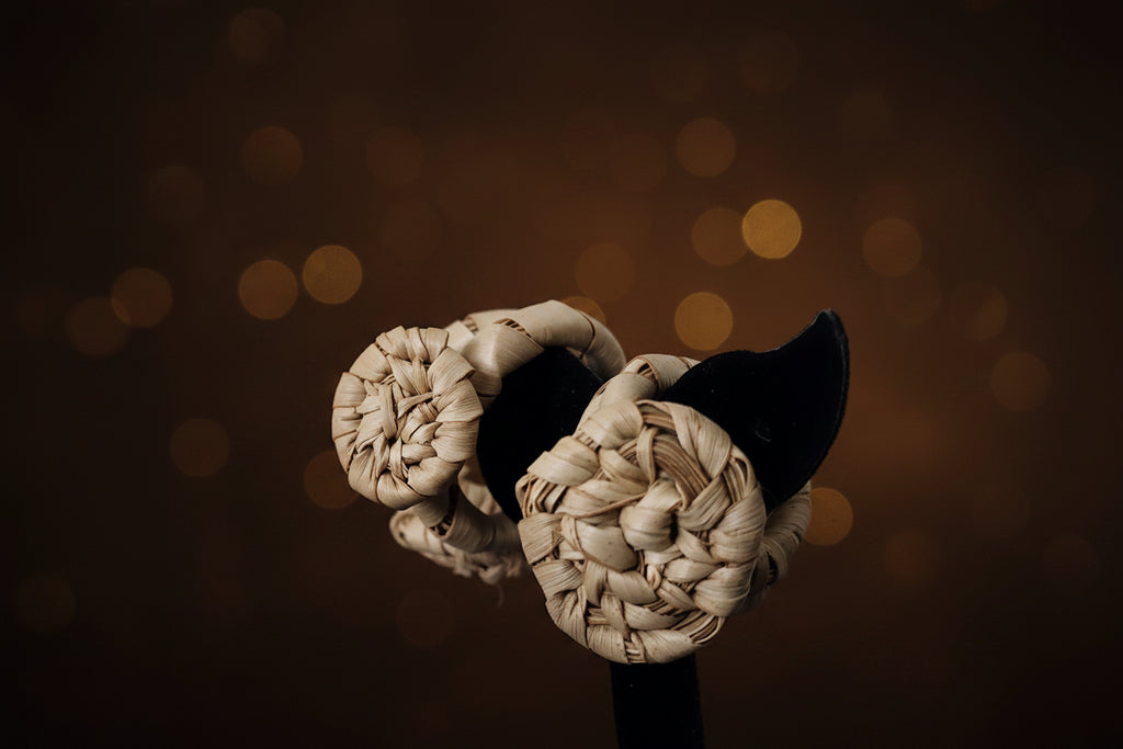 Handcrafted Statement Raffia Rings