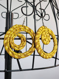 KENT asymmetrical pair - Handmade Raffia Statement Earrings | Boho Summer Accessory | Gift for Her