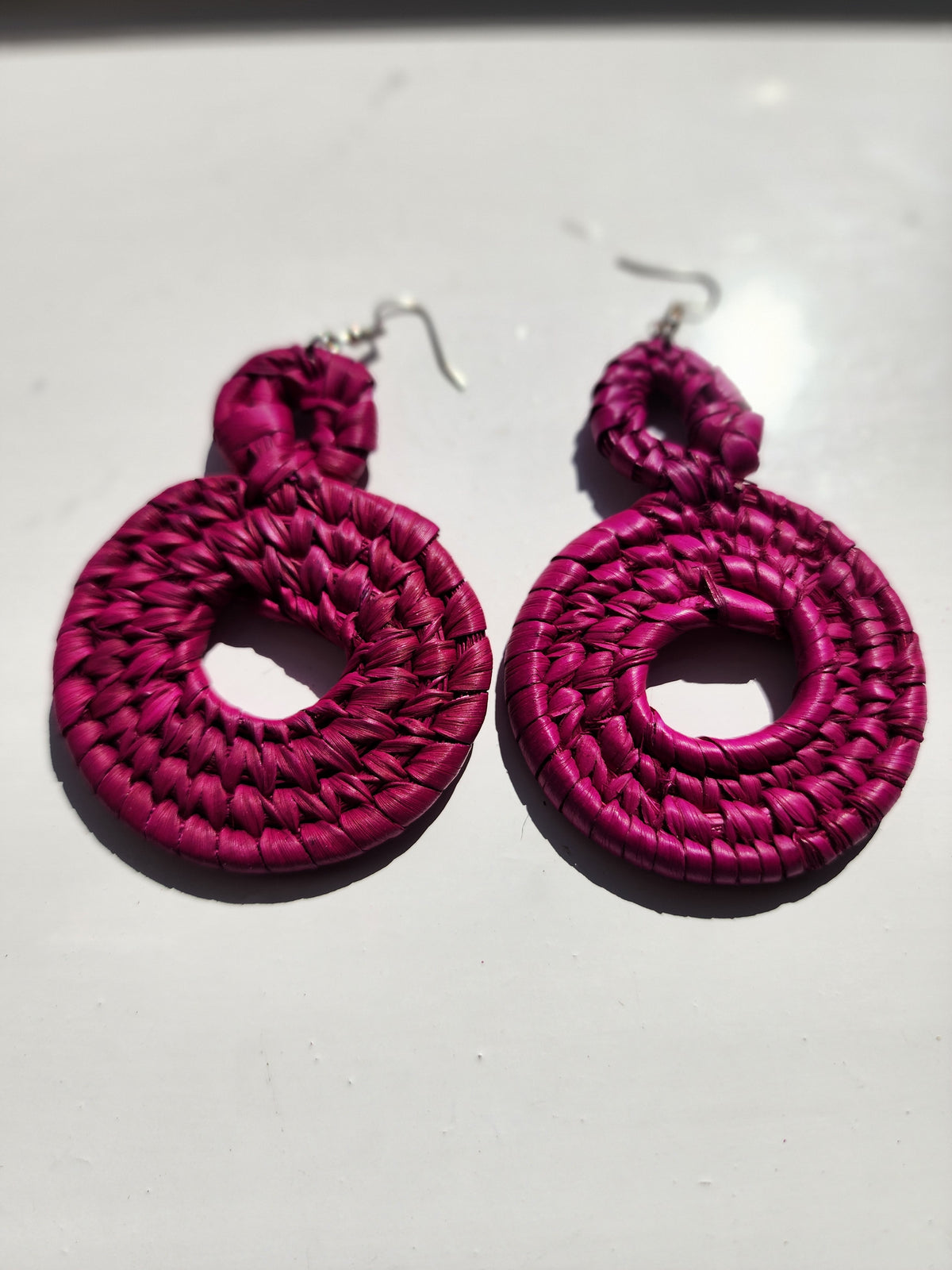 ZION Handcrafted Raffia Statement Earrings