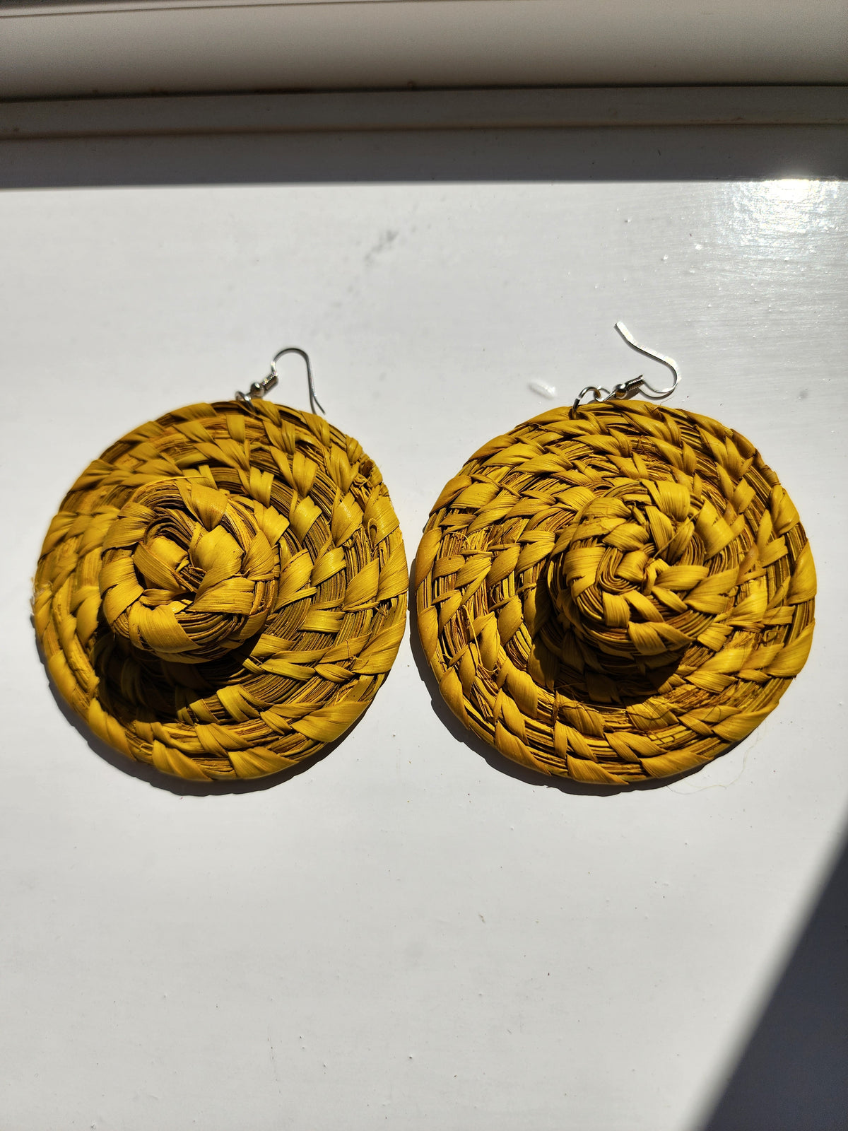 BEACH Handcrafted Raffia Statement Earrings
