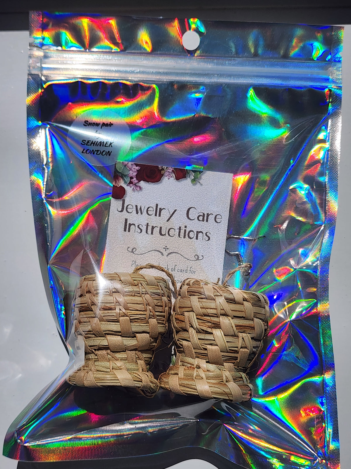 SNOW Handcrafted Raffia Statement Earrings