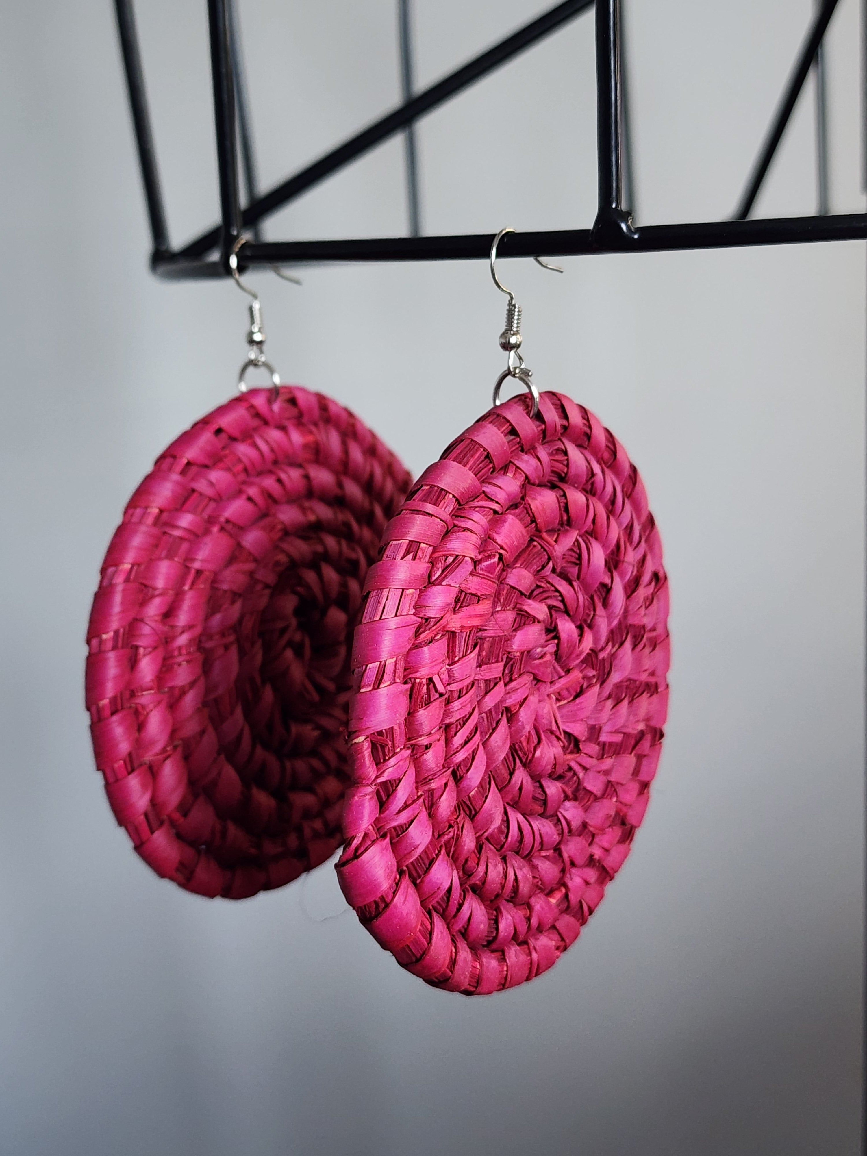 BLISS pair - Handmade Raffia Statement Earrings | Boho Summer Accessory | Gift for Her