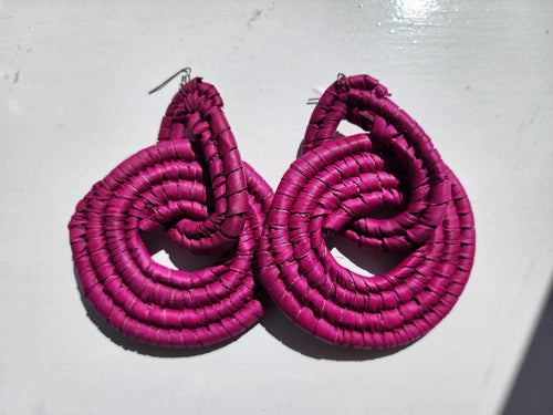 APRIL pair - Handcrafted Raffia Statement Earrings | Boho Summer Accessory | Gift for Her