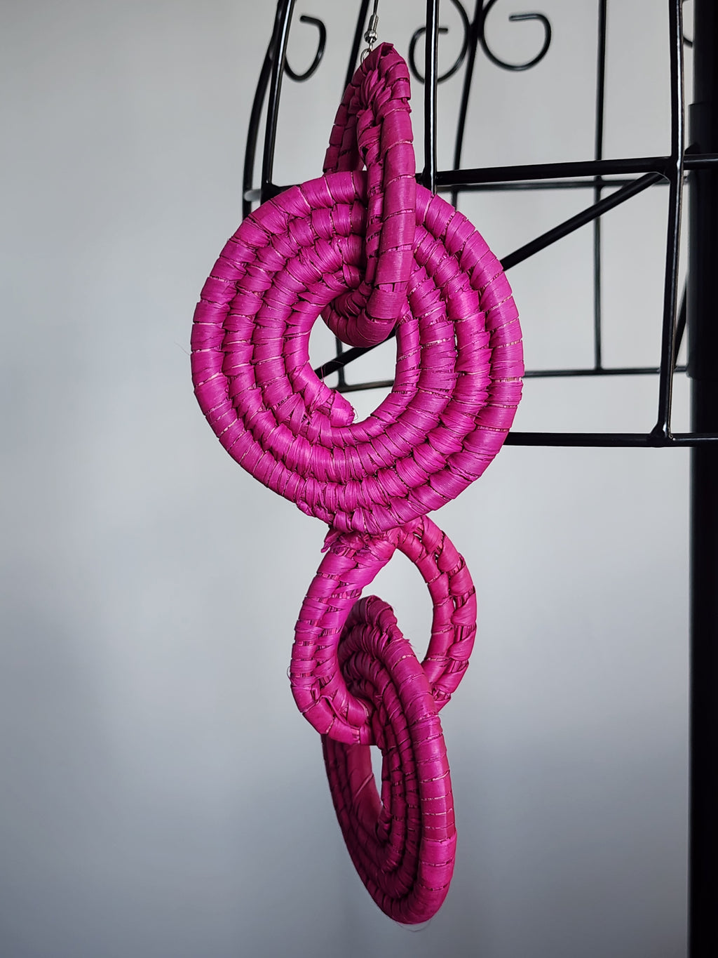 APRIL pair - Handmade Raffia Statement Earrings | Boho Summer Accessory | Gift for Her