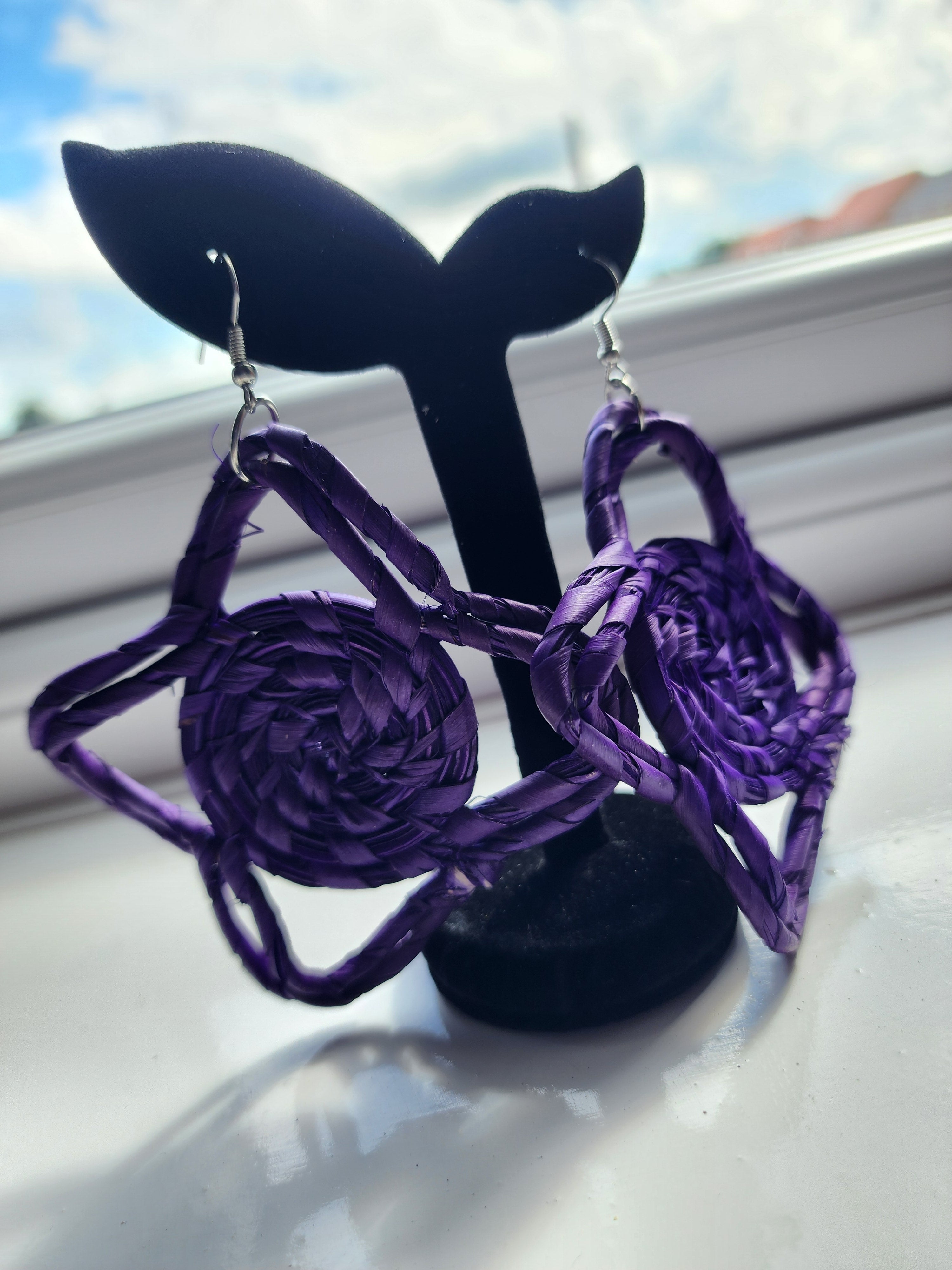 EKET pair - Handmade Raffia Statement Earrings | Boho Summer Accessory | Gift for Her