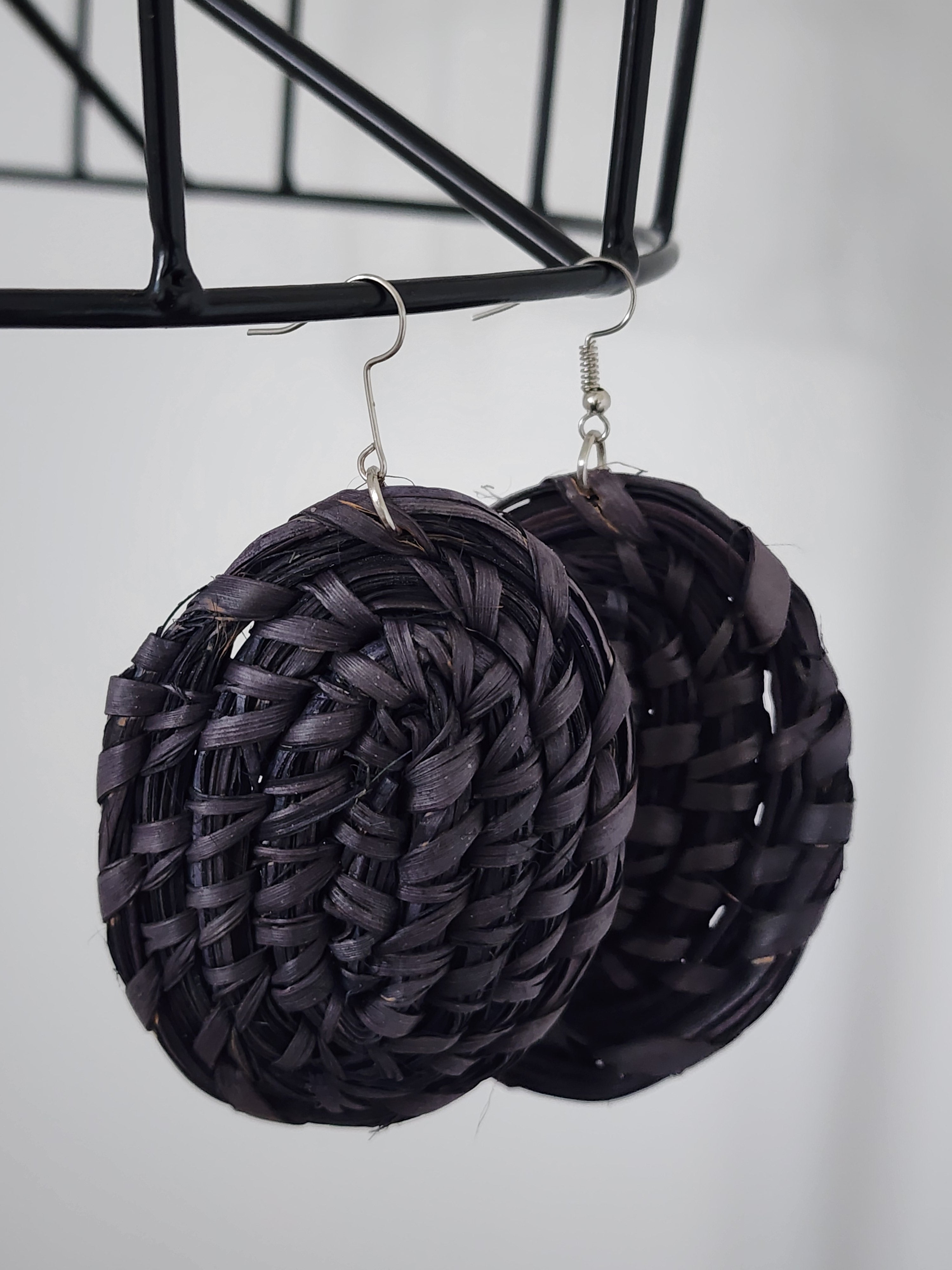 DOVE pair - Handmade Raffia Statement Earrings | Boho Summer Accessory | Gift for Her