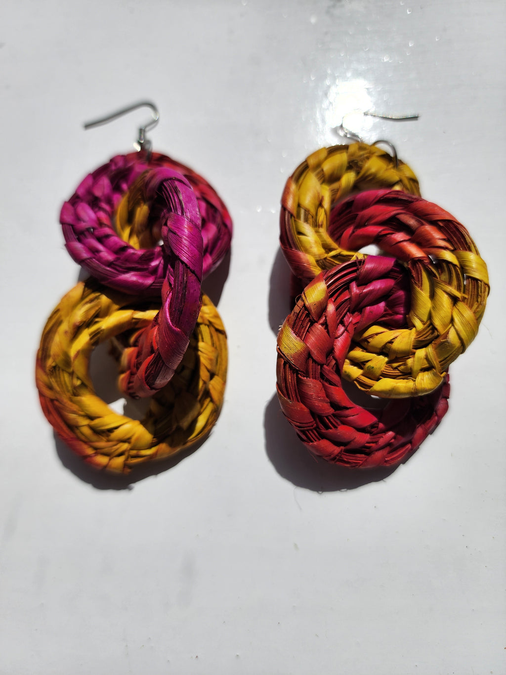 NGOZI Handcrafted Raffia Statement Earrings