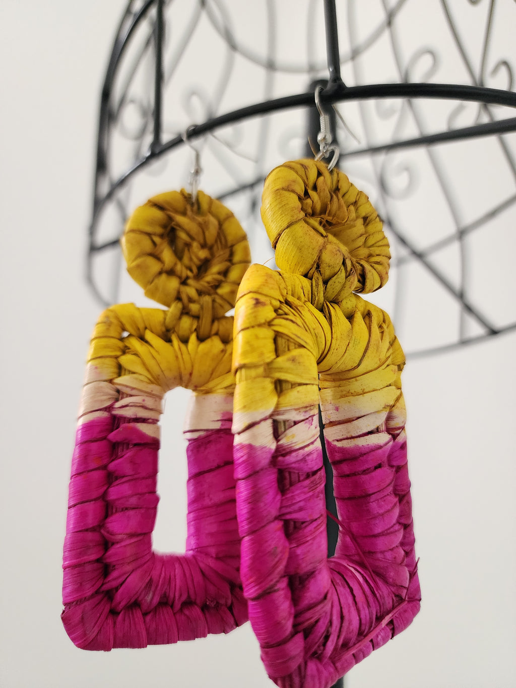 TITI pair - Handmade Raffia Statement Earrings | Boho Summer Accessory | Gift for Her