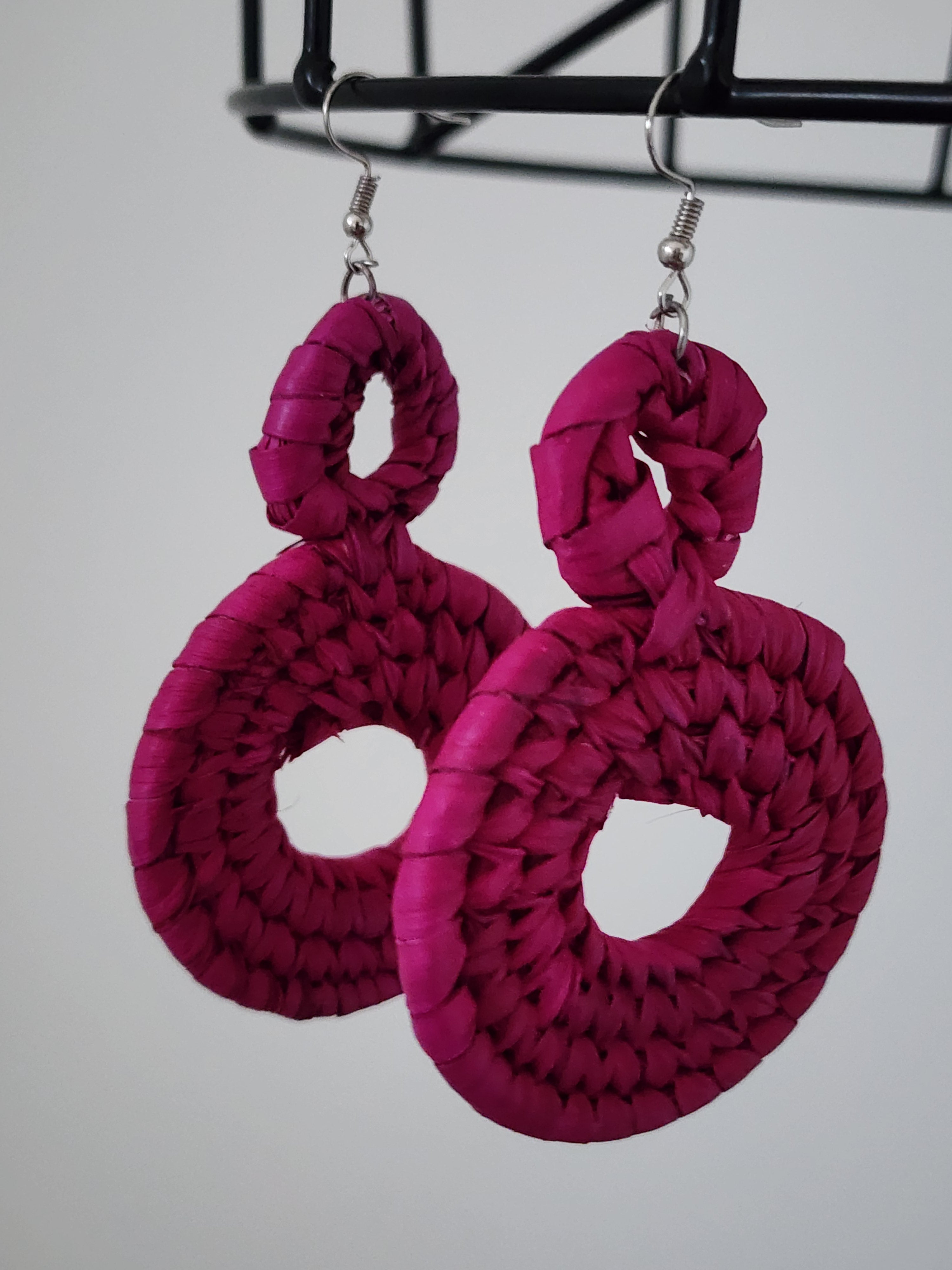 ZION pair - Handmade Raffia Statement Earrings | Boho Summer Accessory | Gift for Her