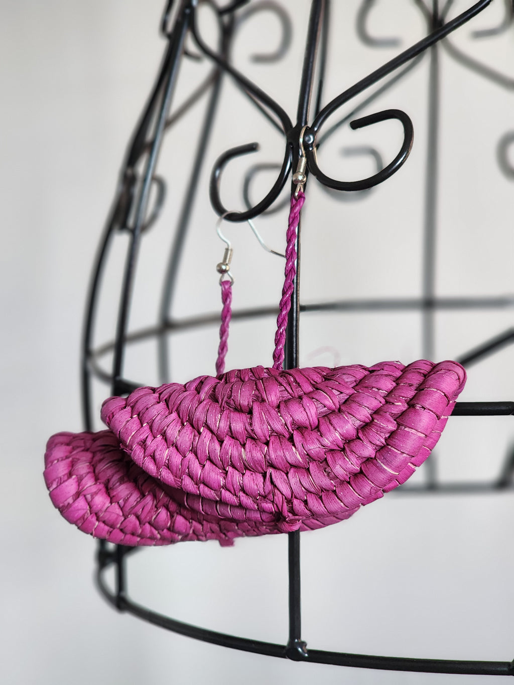 ADEOLA pair - Handmade Raffia Statement Earrings | Boho Summer Accessory | Gift for Her