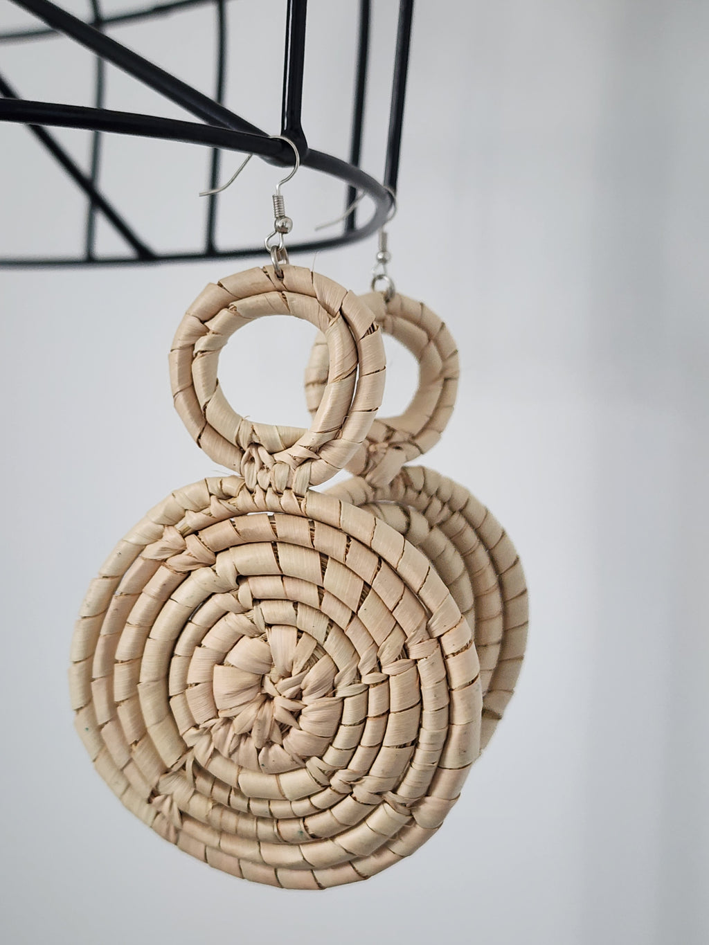 LINCOLN pair - Handmade Raffia Statement Earrings | Boho Summer Accessory | Gift for Her