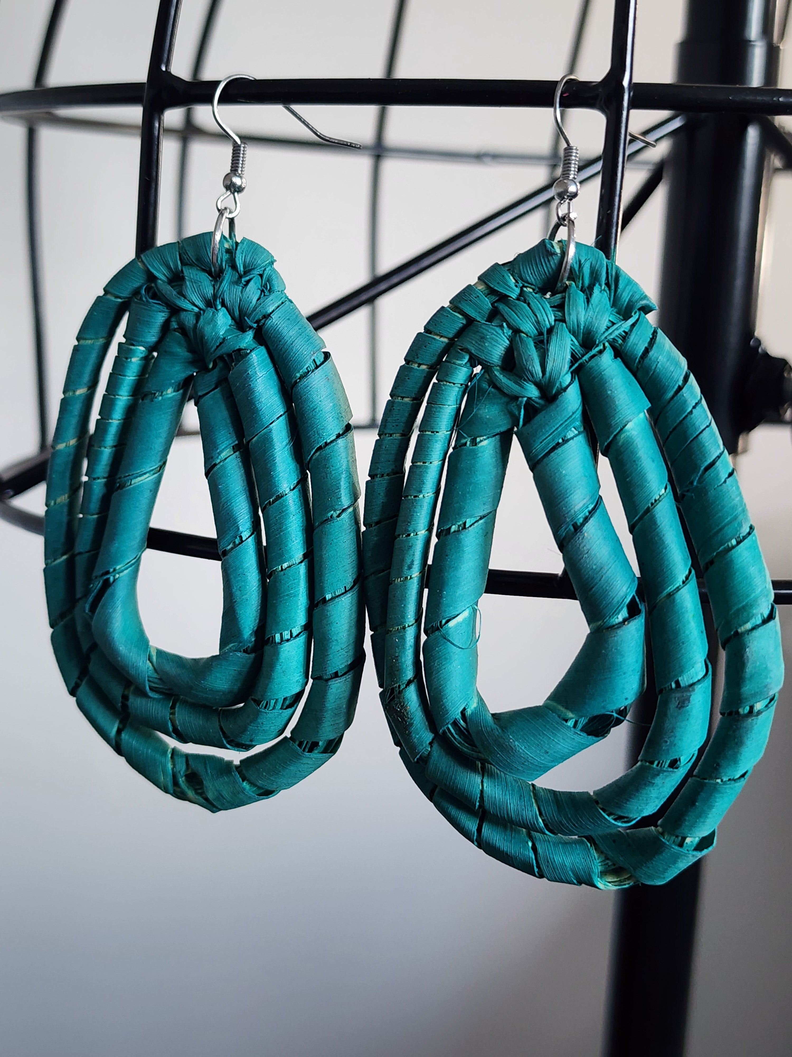 JULY pair - Handmade Raffia Statement Earrings | Boho Summer Accessory | Gift for Her