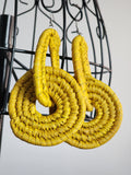 RUTH pair - Handmade Raffia Statement Earrings | Boho Summer Accessory | Gift for Her