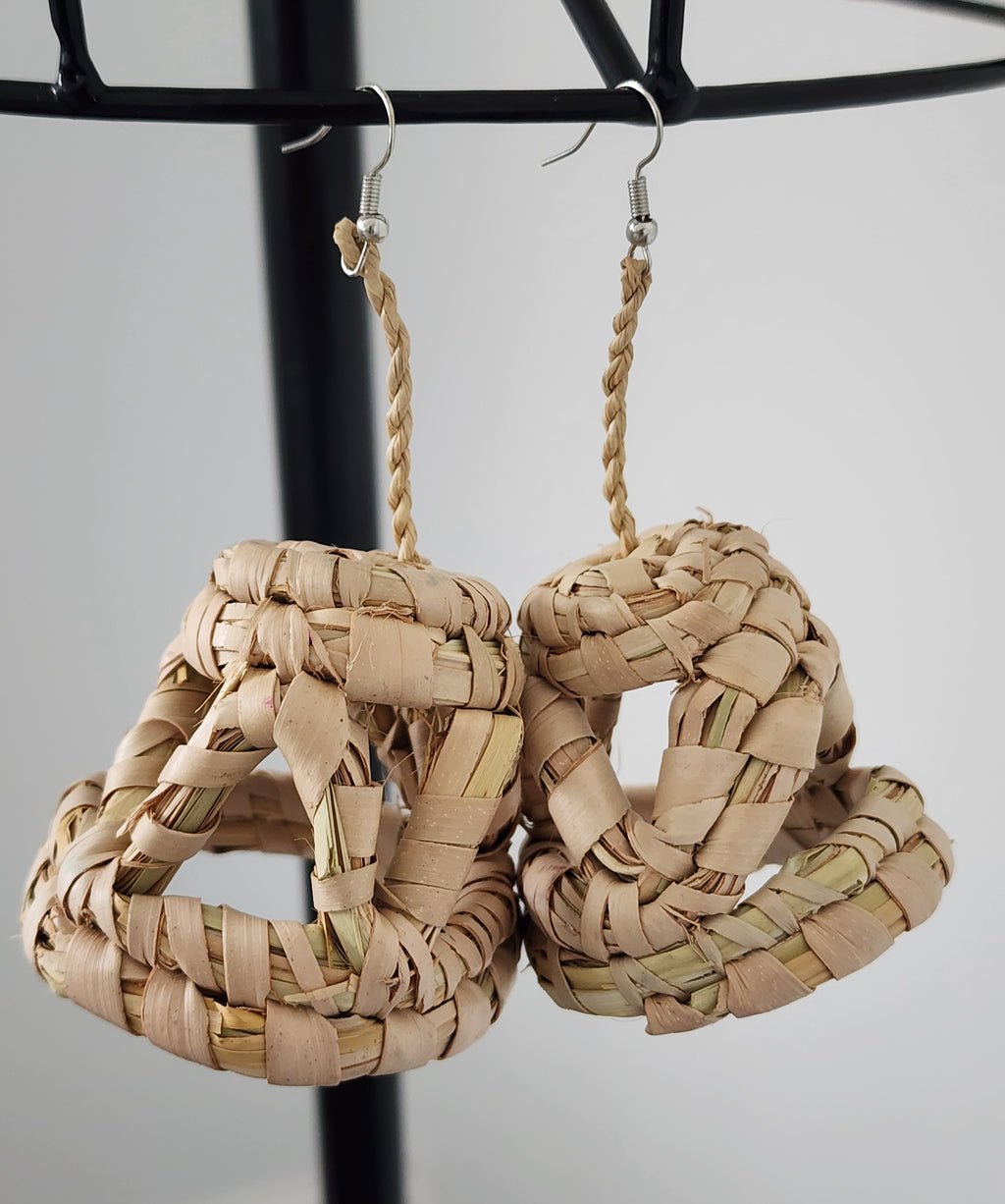 SUMMER pair - Handmade Raffia Statement Earrings | Boho Summer Accessory | Gift for Her