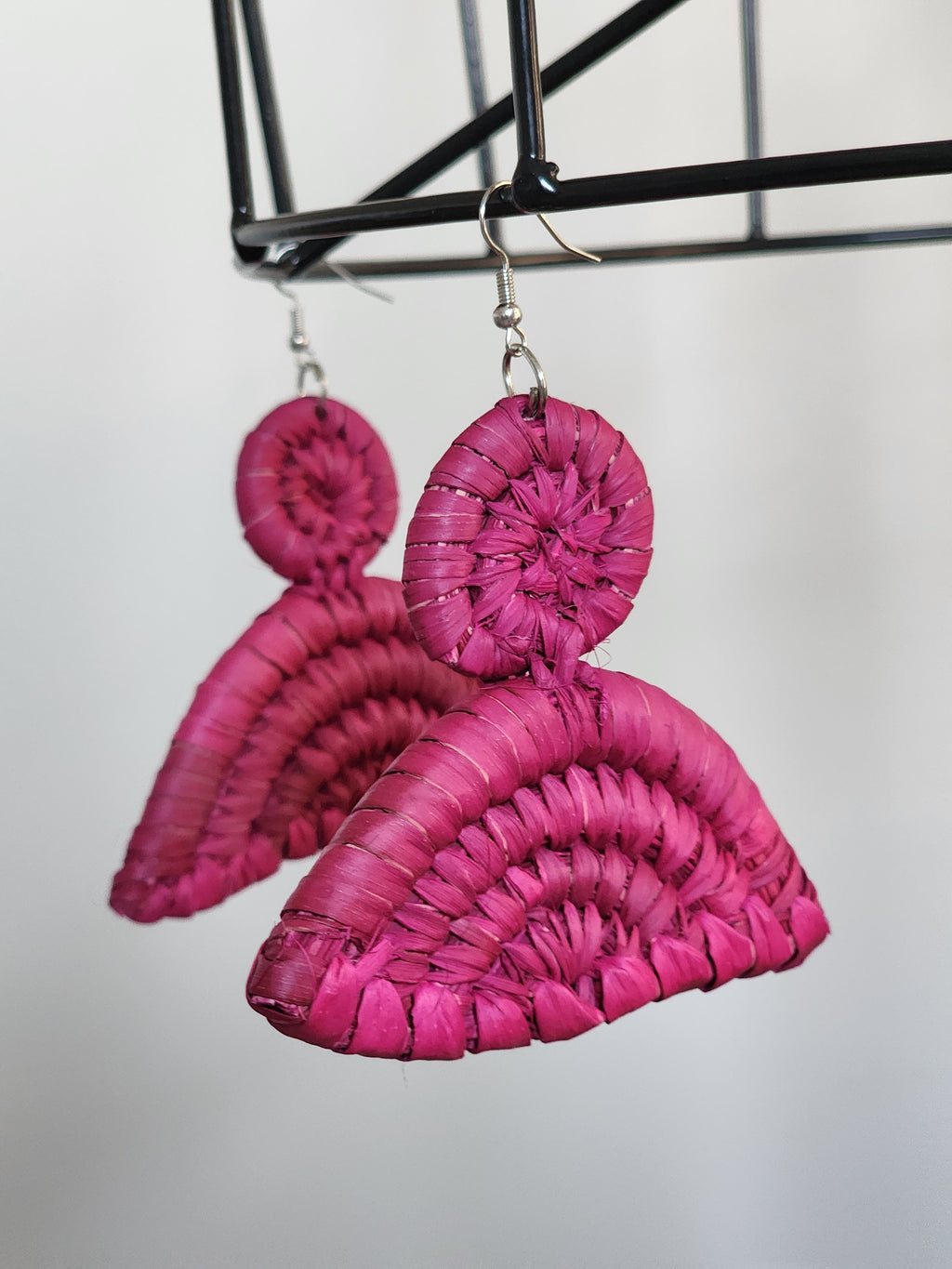 LONDON pair - Handmade Raffia Statement Earrings | Boho Summer Accessory | Gift for Her
