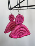 LONDON pair - Handmade Raffia Statement Earrings | Boho Summer Accessory | Gift for Her