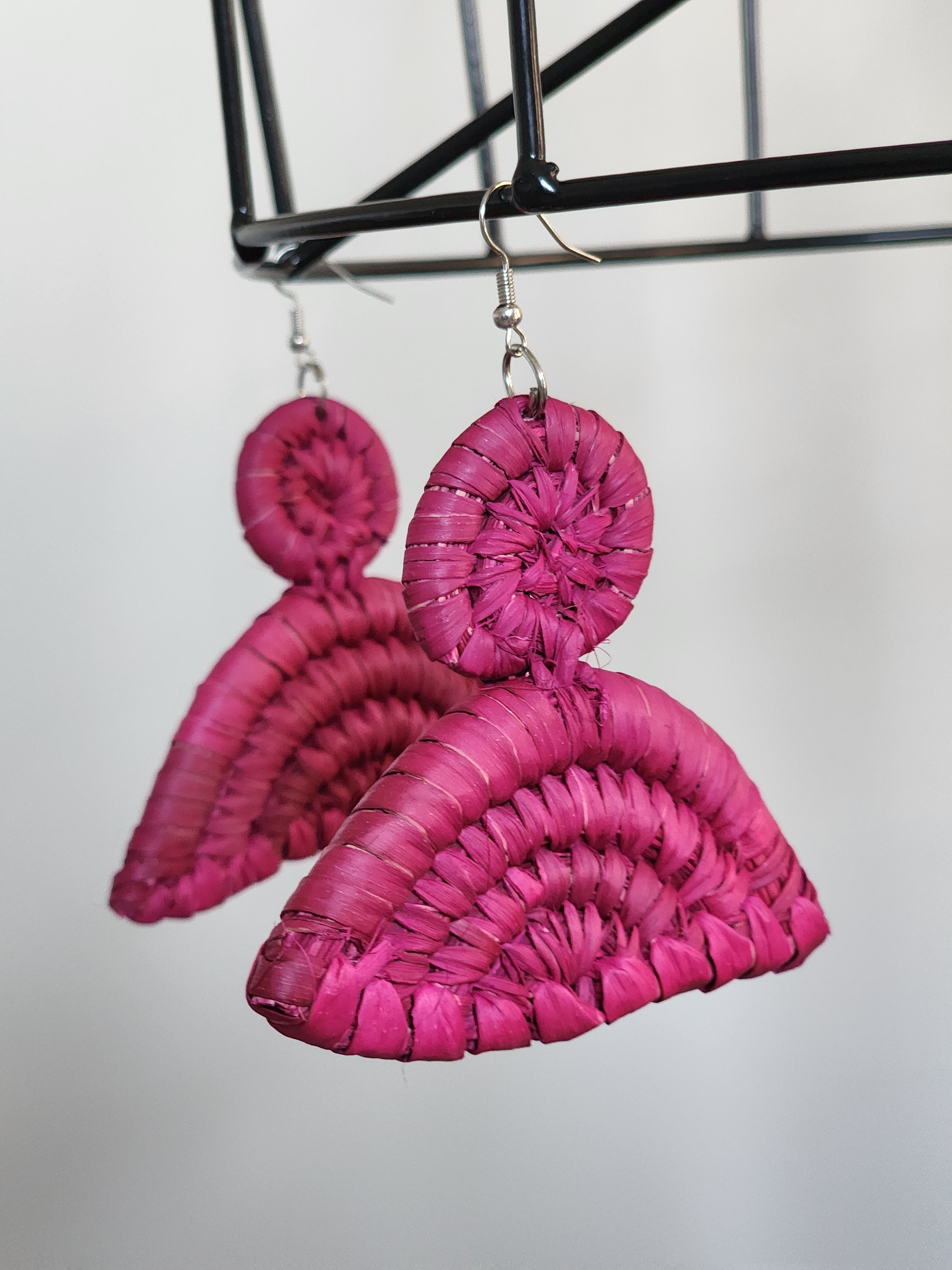 LONDON pair - Handmade Raffia Statement Earrings | Boho Summer Accessory | Gift for Her