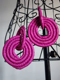 APRIL pair - Handmade Raffia Statement Earrings | Boho Summer Accessory | Gift for Her