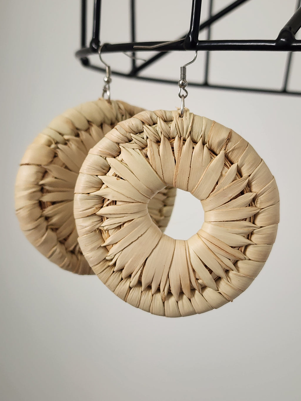KAREN Handcrafted Raffia Statement Earrings