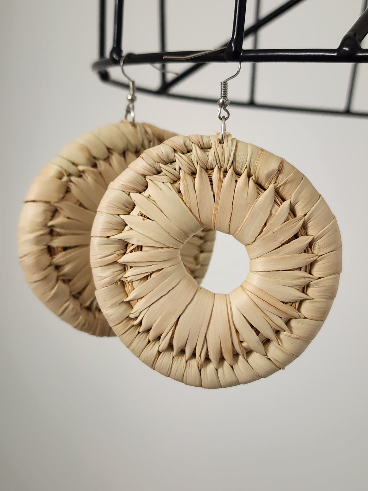 KAREN Handcrafted Raffia Statement Earrings