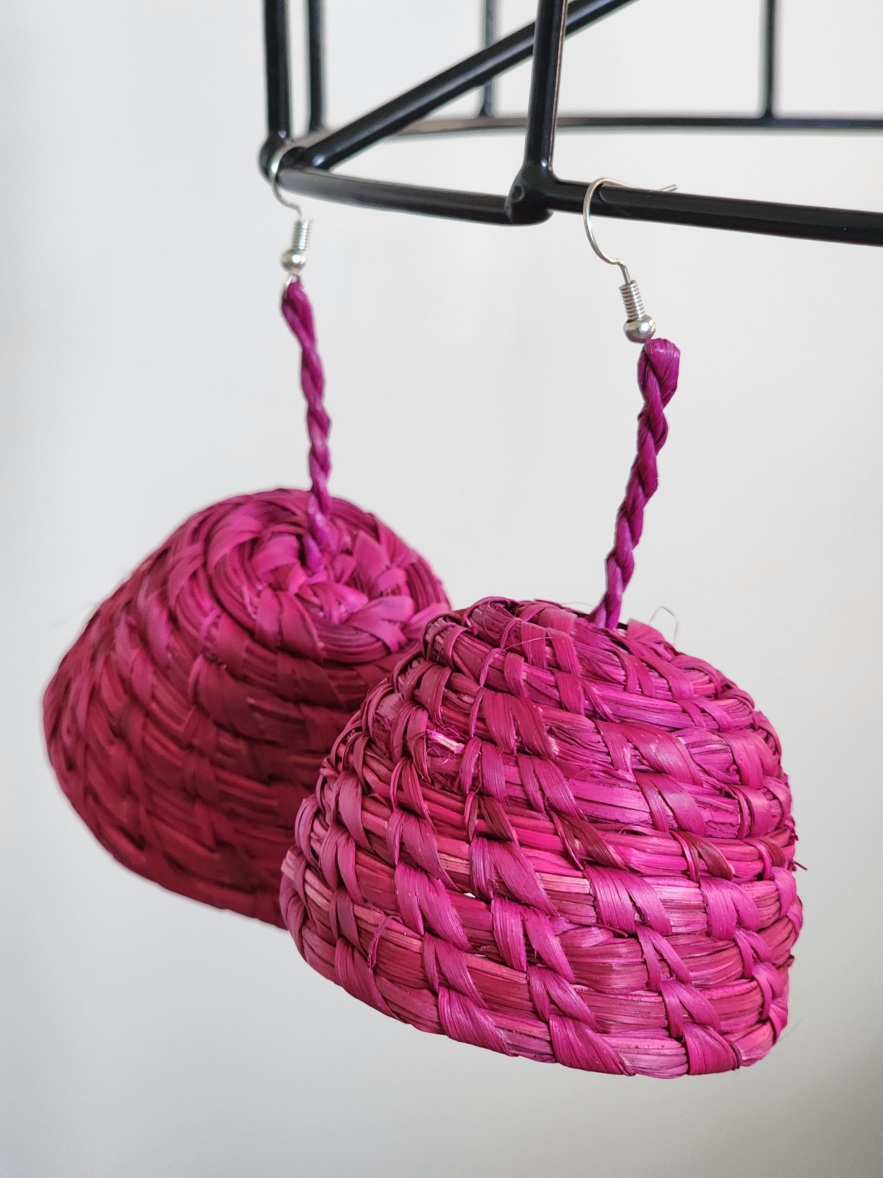 ESE pair - Handmade Raffia Statement Earrings | Boho Summer Accessory | Gift for Her