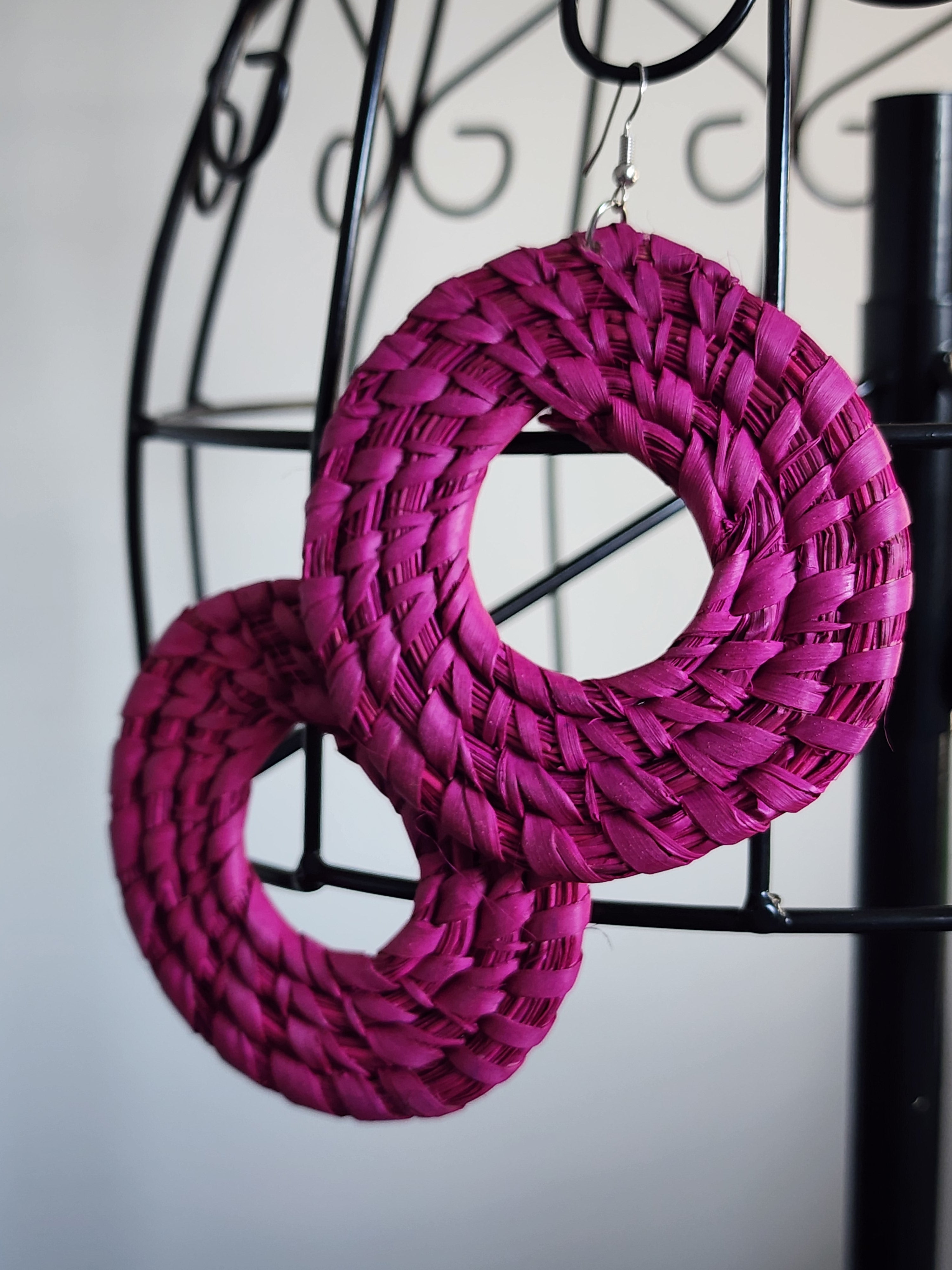 SUNNY pair - Handmade Raffia Statement Earrings | Boho Summer Accessory | Gift for Her