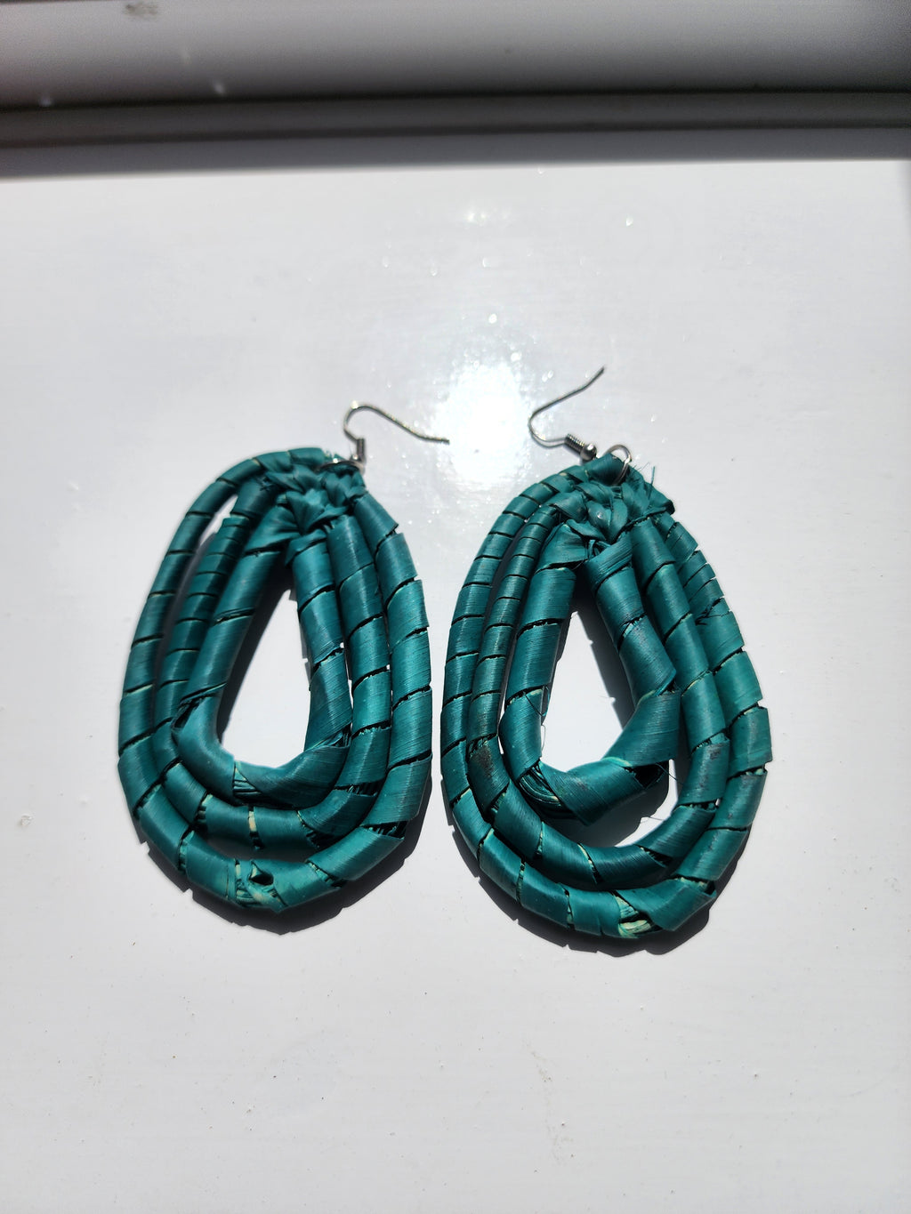 JULY Handcrafted Raffia Statement Earrings