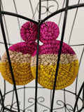 SALLY pair - Handmade Raffia Statement Earrings | Boho Summer Accessory | Gift for Her