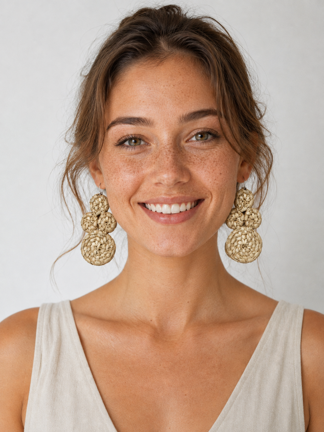 LEONA Handcrafted Raffia Statement Earrings