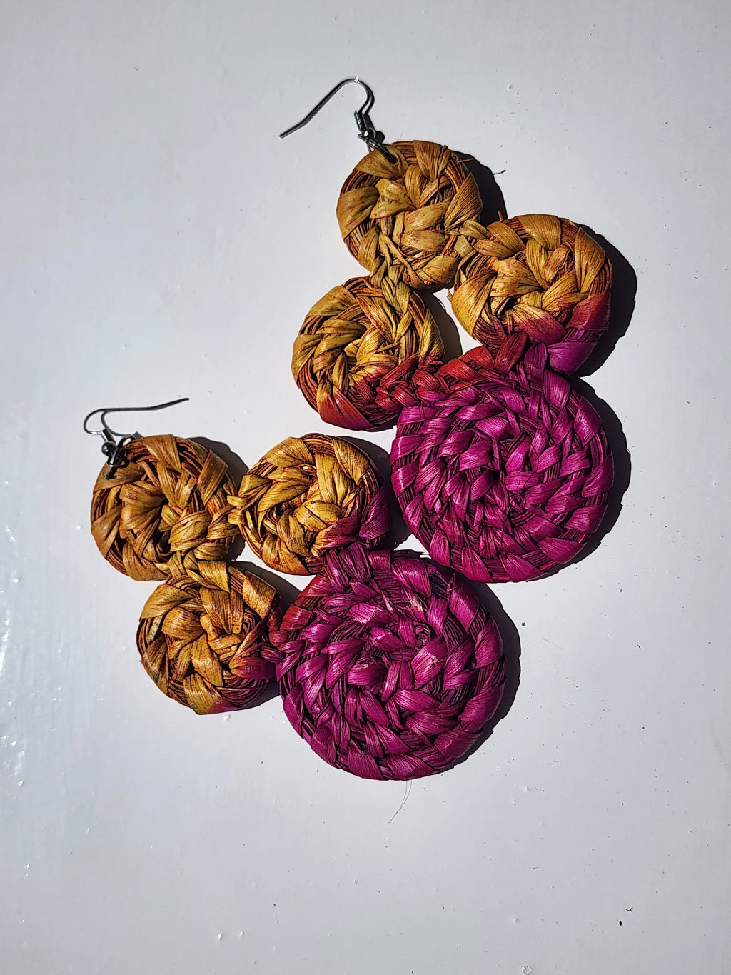 ROSE Raffia Statement Earrings