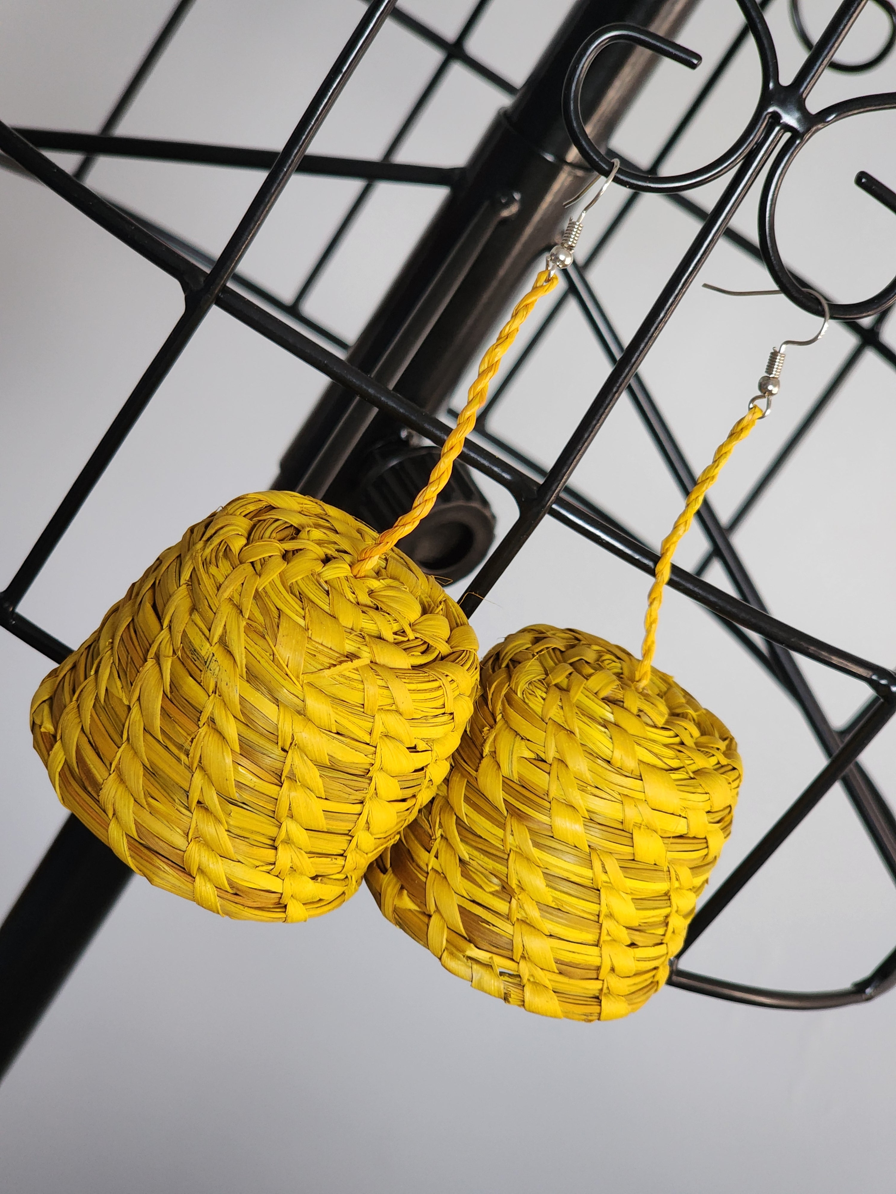 SHEDDY pair - Handmade Raffia Statement Earrings | Boho Summer Accessory | Gift for Her