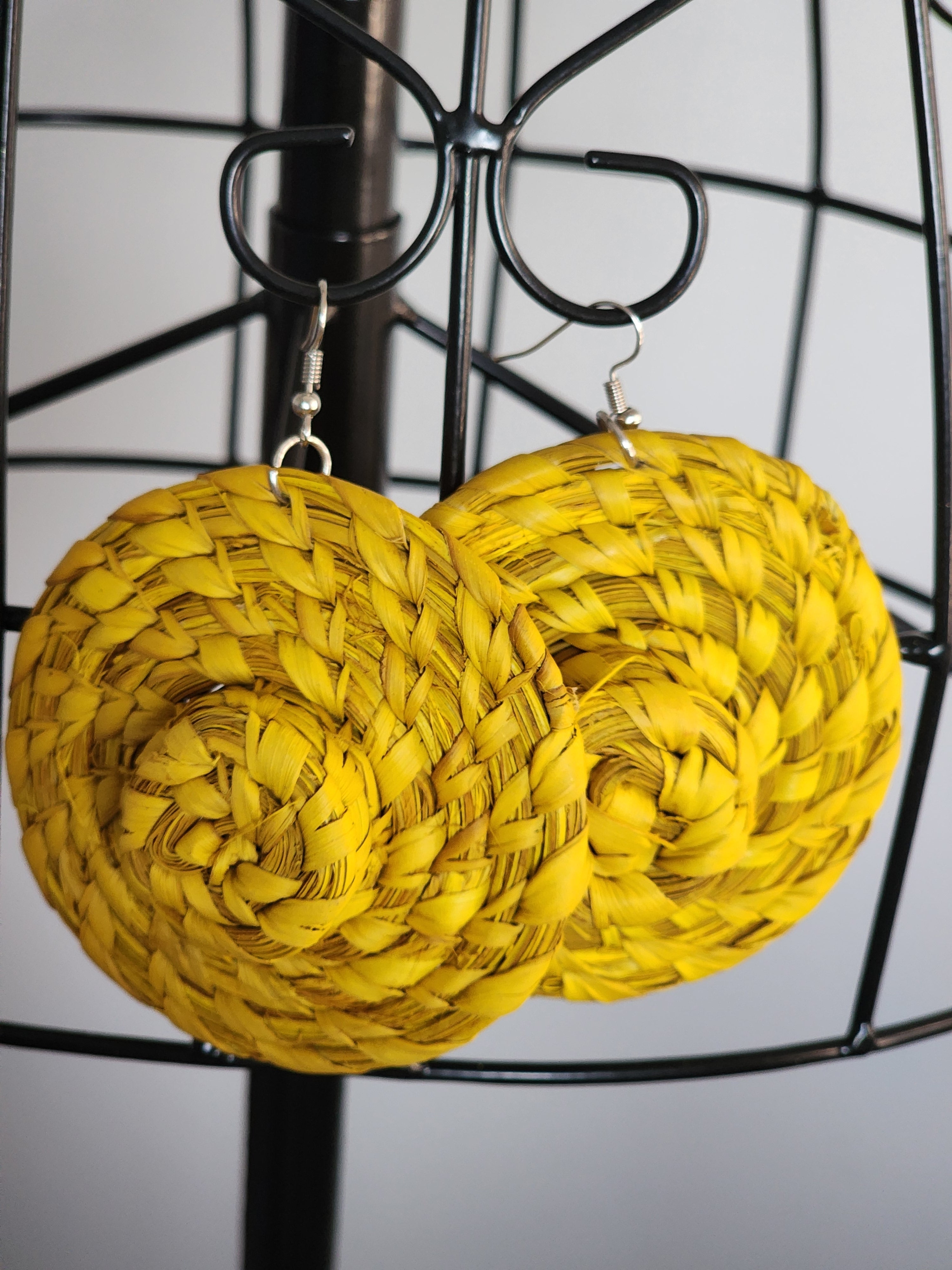 BEACH pair - Handmade Raffia Statement Earrings | Boho Summer Accessory | Gift for Her